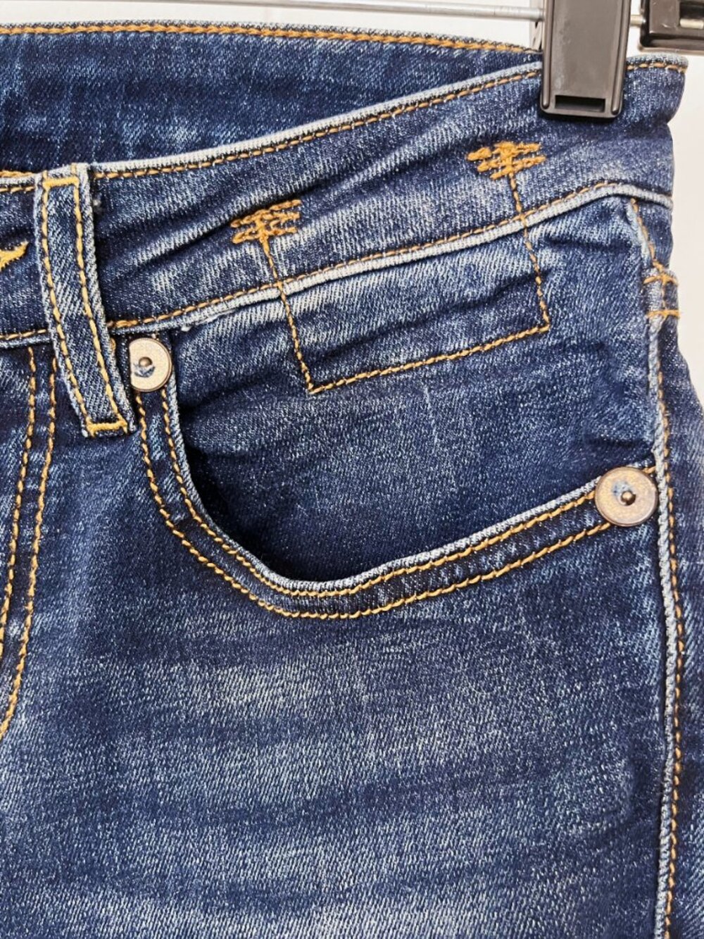R13 Women's JENNI Mid-rise Skinny Jeans Dark Wash Indigo - Picture 4 of 7